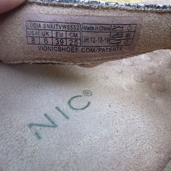 Vionic Lucia Sandals Womens Size 8 Snake Print Embellished Flip Flop Shoes - Picture 7 of 8